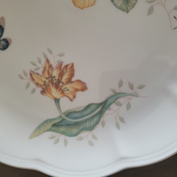 Lenox Butterfly Meadow Dragonfly Scalloped Edge 11 in Dinner Plate - Picture 3 of 7